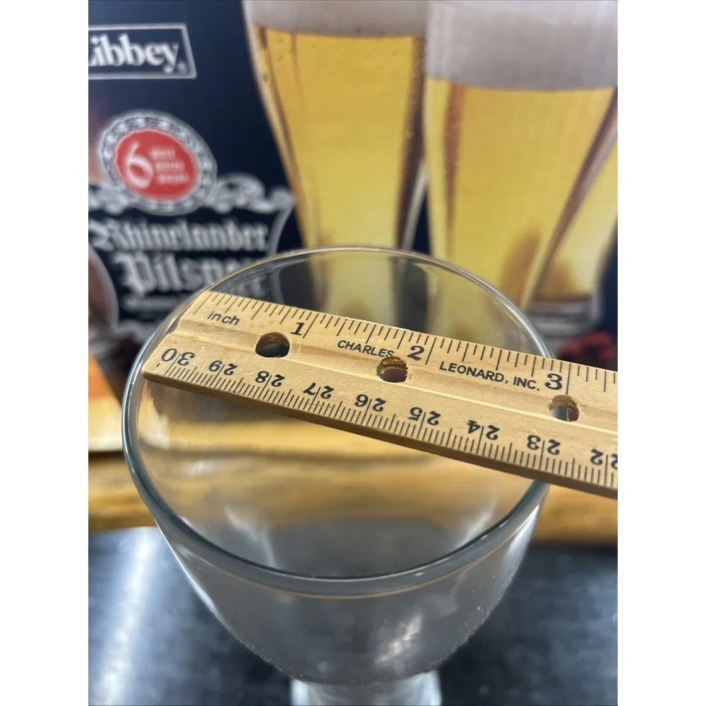 LIBBEY RHINELANDER PILSNER SET OF 6 GLASSES 23‎ oz each Bar Man Cave New In Box